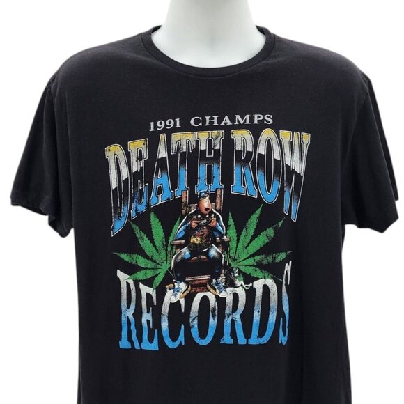 Smart Blanks Death Row Records 1991 Champs Graphic Black T-Shirt Mens Large - Picture 2 of 6